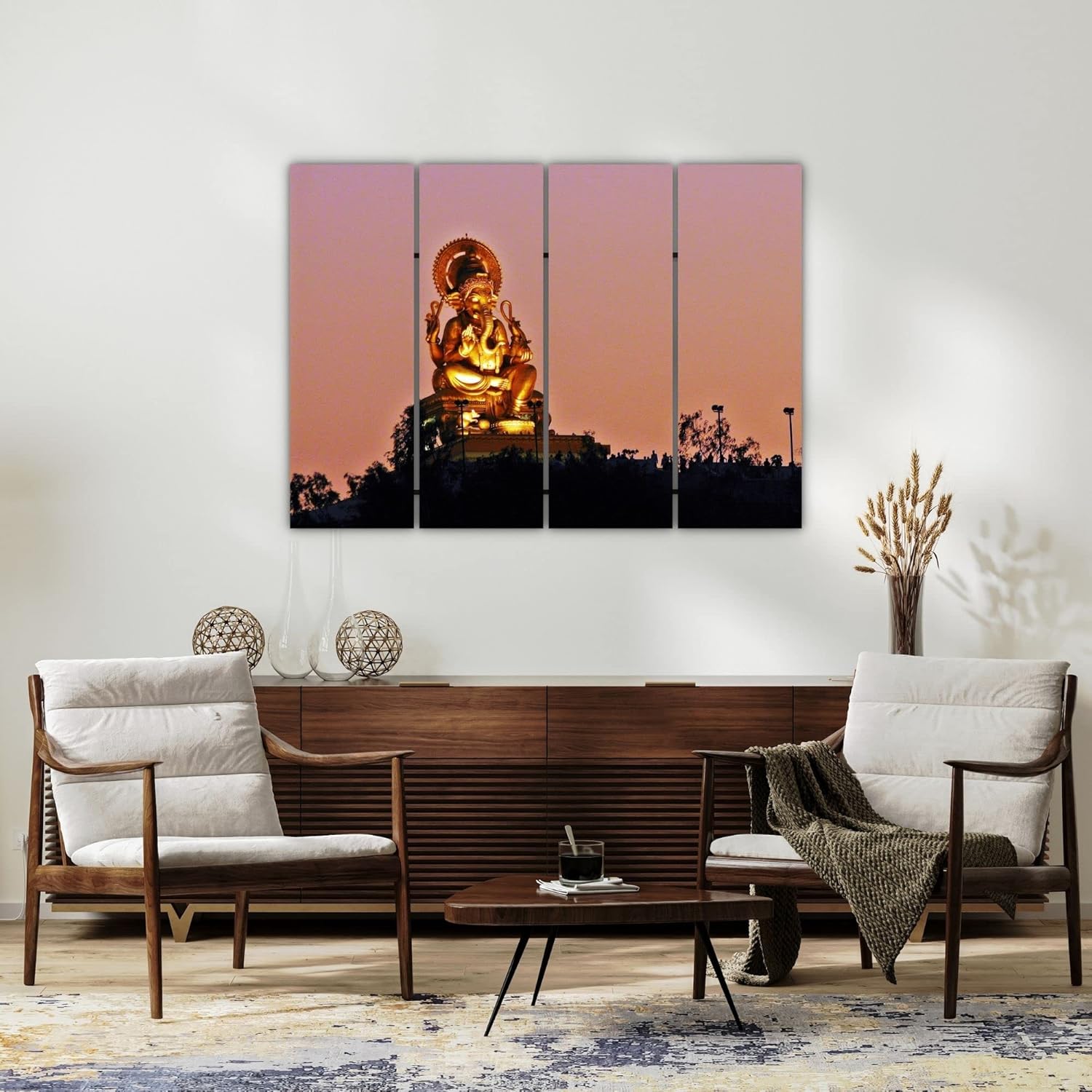 inep-b0bbpq5mq8-ganesha-glow_-the-framed-4-panel-wall-art-that-brings-good-vibes-showcasing-serene-ganesha-panels-in-brown-wooden-frames.jpg